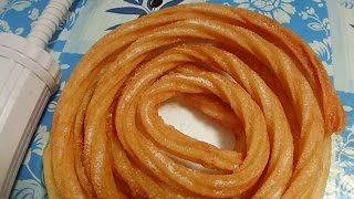 receta de churros españoles inmejorableharina agua y sal tradicional [upl. by Isewk]