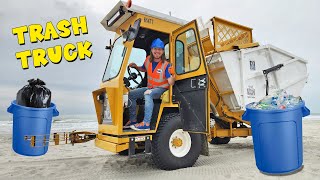 Trash Truck for Kids  Amazing Beach Garbage Truck [upl. by Liatnahs]