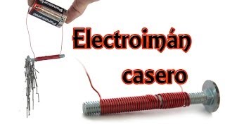 Cómo hacer un electroimán casero Experimentos Caseros [upl. by Inttirb469]