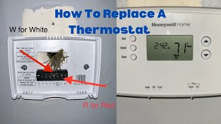 Broken Thermostat Quick amp Easy Replacement  Honeywell Thermostat [upl. by Kyriako351]