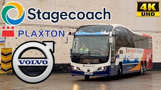 Stagecoach West Scotland X77 Ayr to Glasgow via Prestwick amp Monkton Plaxton Elite Volvo B11RT [upl. by Arnelle]