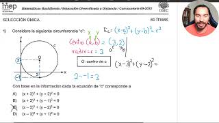 ☑️1 3 Resolución BACHILLERATO por Madurez  CIRCUNFERENCIAS Grafica  Centro  Radio [upl. by Berg]