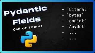 Python  Pydantic classes fields tutorial 40 covered [upl. by Arabella]