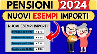 ✅PENSIONI AUMENTI GENNAIO 2024👉NUOVI ESEMPI IMPORTI❗️NUOVE CIFRE ESATTE👌 [upl. by Deanne855]