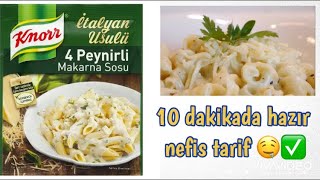 Knorr peynirli makarna sosunu denedik 😊  Farklı yemek tarifleri [upl. by Fraya]