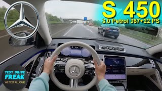 2023 Mercedes Benz S 450 36722 PS HIGH SPEED AUTOBAHN DRIVE POV [upl. by Airdnahs]