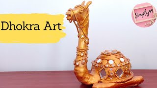 Camel dhokra art  Home decor DIY  Air dry clay art [upl. by Terrena]