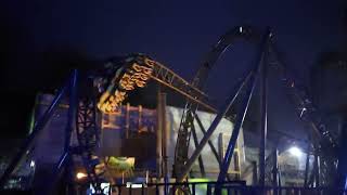 Smiler and Oblivion Rollercoasters in X Sector After Dark Walk Around POV Opening Day Evening 2024 [upl. by Nnov]