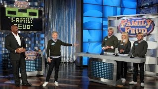 Ellen Plays Family Feud [upl. by Yerffoeg]