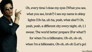 Travie McCoy  Billionaire Lyrics ft Bruno Mars [upl. by Juliane578]