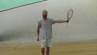 Squash  Forehand Technique [upl. by Ruenhs]