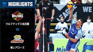 【Vリーグ公式】20240323 クォーターファイナルハイライト ウルフドッグス名古屋 vs 東レアローズ [upl. by Nenney]