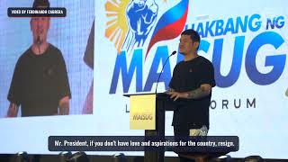 Davao mayor Baste Duterte calls on Marcos to resign [upl. by Anibla]