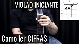 Violão Iniciante Como ler Cifras [upl. by Miehar]