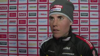 Sanne Cant quotIn de zandstrook kon ik het verschil makenquot Waaslandcross Soudal Classics [upl. by Aleihs]