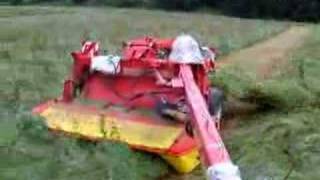 Pottinger Nova Cat 307 swather mower from cab [upl. by Nitsreik]