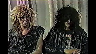 Duff McKagan amp Slash Interview on local TV Florida 1987 [upl. by Ahsienroc]