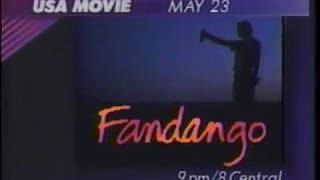 Fandango  Movie Trailer Commercial  USA Network  Kevin Costner 1989 [upl. by Ainitsirk]