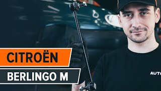 Hoe een vooraan stabilisatorstang vervangen op een CITROËN BERLINGO M HANDLEIDING AUTODOC [upl. by Nirtiac420]