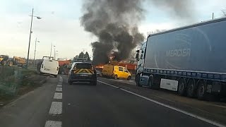 Blocage agriculteurs Route dHeyrieux [upl. by Jona]