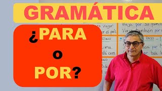 ¿Para o Por Diferencias entre las preposiciones quotparaquot y quotporquot [upl. by Iuq359]