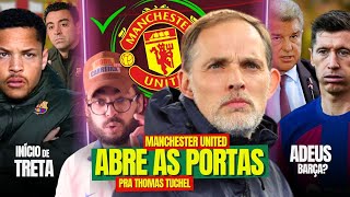 TRETA Barça COMEÇA a PREJUDICAR Vitor Roque  United SE APROXIMA de Tuchel  Di Maria na MLS  E [upl. by Dnomzed]