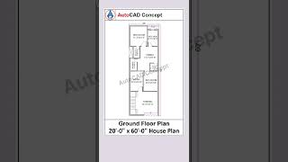 20x60 House Plan  20 by 60 Simple House Design  1200 Sqft House Plan architectureplan home [upl. by Aner]