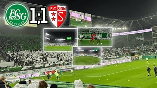 Handspiel Bock im Strafraum bringt StGallen um den Sieg quotFC StGallen vs FC Sion Vlog 02112024 [upl. by Zednanreh]