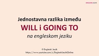 Jednostavna razlika između WILL i GOING TO na engleskom jeziku [upl. by Asiram]