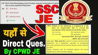 SSC JE Previous Year Question यहाँ से Direct Question पूछे जाते है। By Cpwd Je  RJ CPWD [upl. by Reamonn]