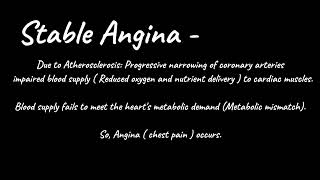 Stable angina Vs Unstable Angina [upl. by Aicenet]