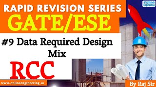 9 Data Required Design Mix Rapid Revision Series by Raj Sir GATEESE 2024  gate2024 ese2024 [upl. by Imoyik]