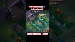 Best Builder Base Layout  Night base design Clashofclans coc clashofclans trending shorts [upl. by Antone]