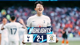 TOTTENHAM HOTSPUR 21 LUTON TOWN  PREMIER LEAGUE HIGHLIGHTS  SON STRIKES THE WINNER [upl. by Taber]