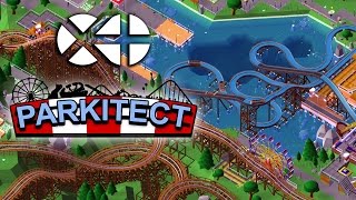 Theme Park  RollerCoaster Tycoon  Parkitect PreAlpha  KreuzPlus [upl. by Hatch]