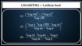 SoalSoal Logaritma [upl. by Nairbal]