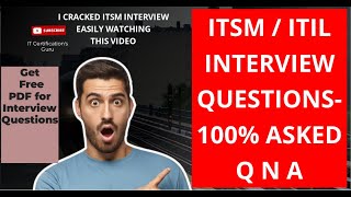 ITSM  ITIL Interview questions and answers  100 asked Interview questions itil itsm [upl. by Besnard]