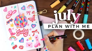 PLAN WITH ME  July 2024 Bullet Journal Setup [upl. by Kcorb]