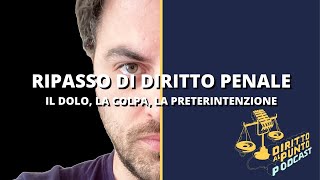 DOLO  COLPA e PRETERINTENZIONE [upl. by Merrill107]