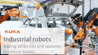 Automated application of adhesives and sealants to vehicle bodies [upl. by Tahpos858]