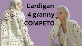 como tejer a crochet cardigan 4 granny cuello [upl. by Diao]