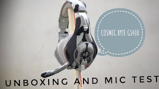 Cosmic byte gs410 camo gaming headphones unboxing and mic test crazy tech gamer [upl. by Amin]