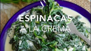 ESPINACAS A LA CREMA espinacas cremosas  Recetas fáciles Pizca de Sabor [upl. by Margalit]