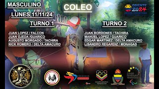 SALEN LOS PUNTEROS Turnos 1 y 2 MASCULINO 3 Salida LUNES Juegos Deportivos Oriente 2024 COLEO [upl. by Nylde513]