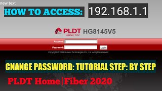 PLDT HOME Fibr BASIC ADMIN ACCOUNT HG8145V5  CHANGE WIFI NAME AND PASSWORD [upl. by Enirok]