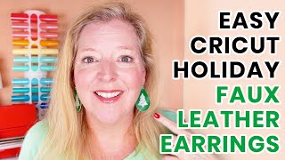 Easy DIY Holiday Earrings  Make Christmas Earrings with a Cricut [upl. by Yllut566]