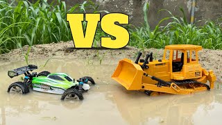 Wltoys a959 B vs RC Bulldozer  Remote Control Car  High Speed RC Car [upl. by Sholeen721]