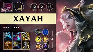 Xayah ADC vs Ezreal Godlike  EUW Challenger Patch 1421 [upl. by Kristoffer]