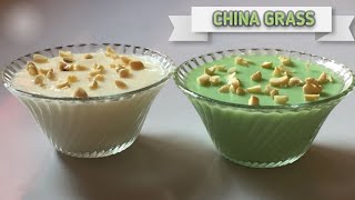 China Grass Milk PuddingChina Grass Pudding recipe by FOOD MOMENTS WITH MASIRA [upl. by Tasha]