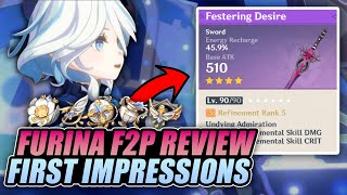 FURINA IS GAMECHANGING F2P REVIEW  C0 Furina First Impressions  Genshin Impact [upl. by Leler323]